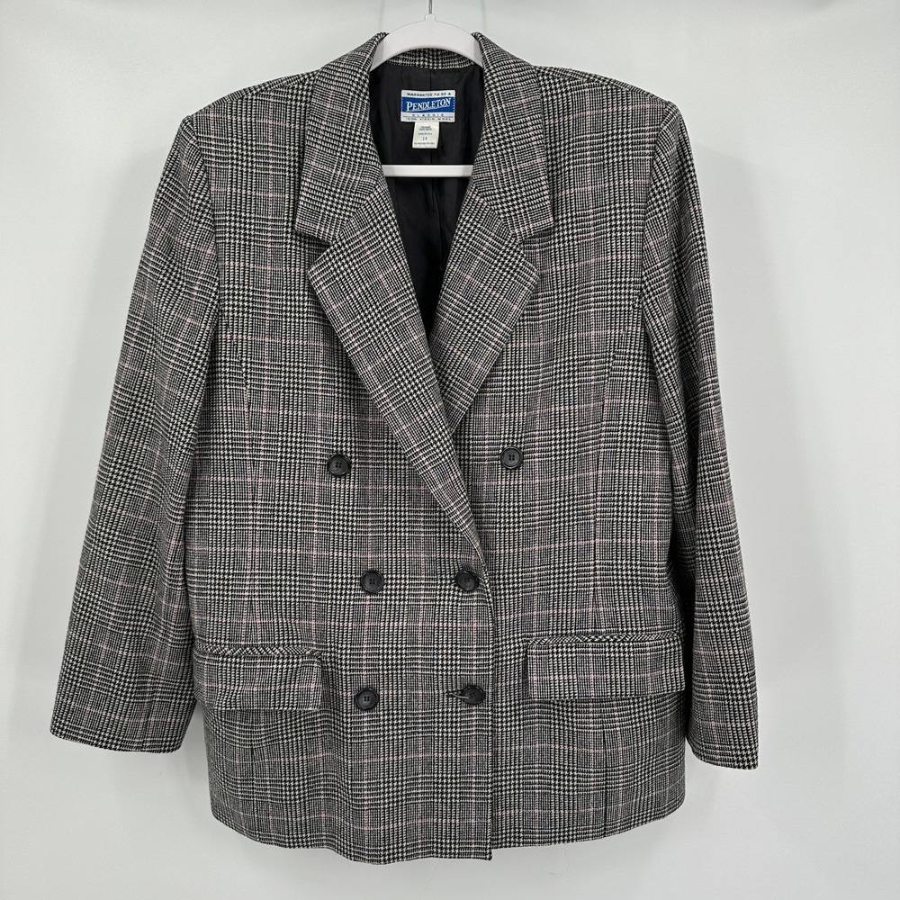 Pendleton Womens Preppy Academia Wool Blazer Size 14 Collegiate Heritage Vintage